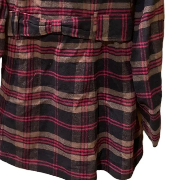 Self Esteem Lightweight Flannel Hooded Pea Coat - Picture 8 of 12